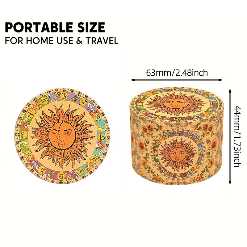 Mini-Kräutermühlen Aus Metall Zum Rauchen, 4 Schichten, 63 Mm Mühle, Zinklegierung, Tabak, Trockenes Kräutergras, Mühle, Rauchbrecher-Zubehör