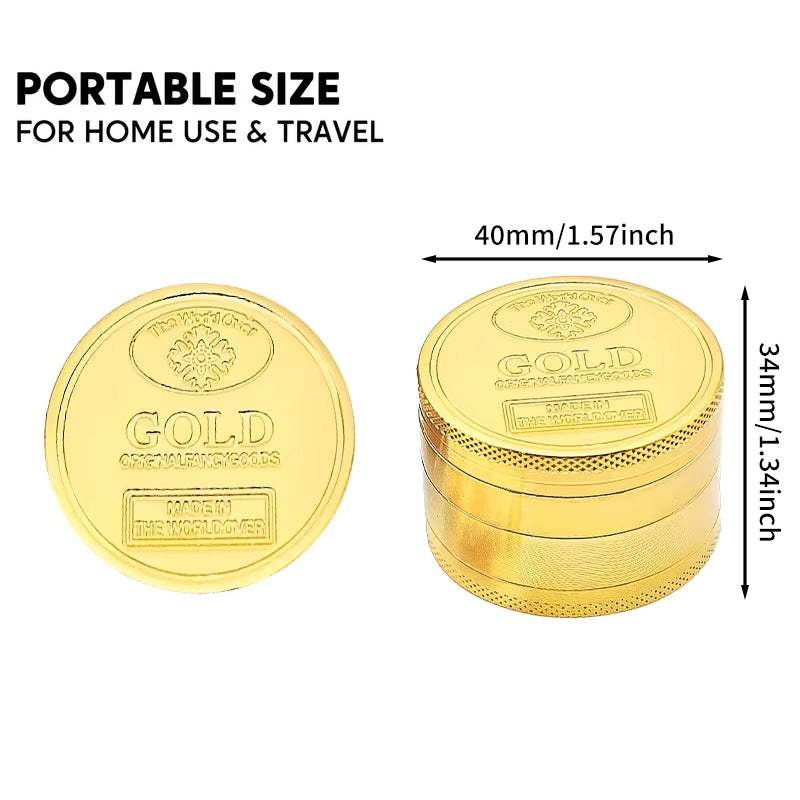 Mini-Kräutermühlen Aus Metall Zum Rauchen, 4 Schichten, 63 Mm Mühle, Zinklegierung, Tabak, Trockenes Kräutergras, Mühle, Rauchbrecher-Zubehör